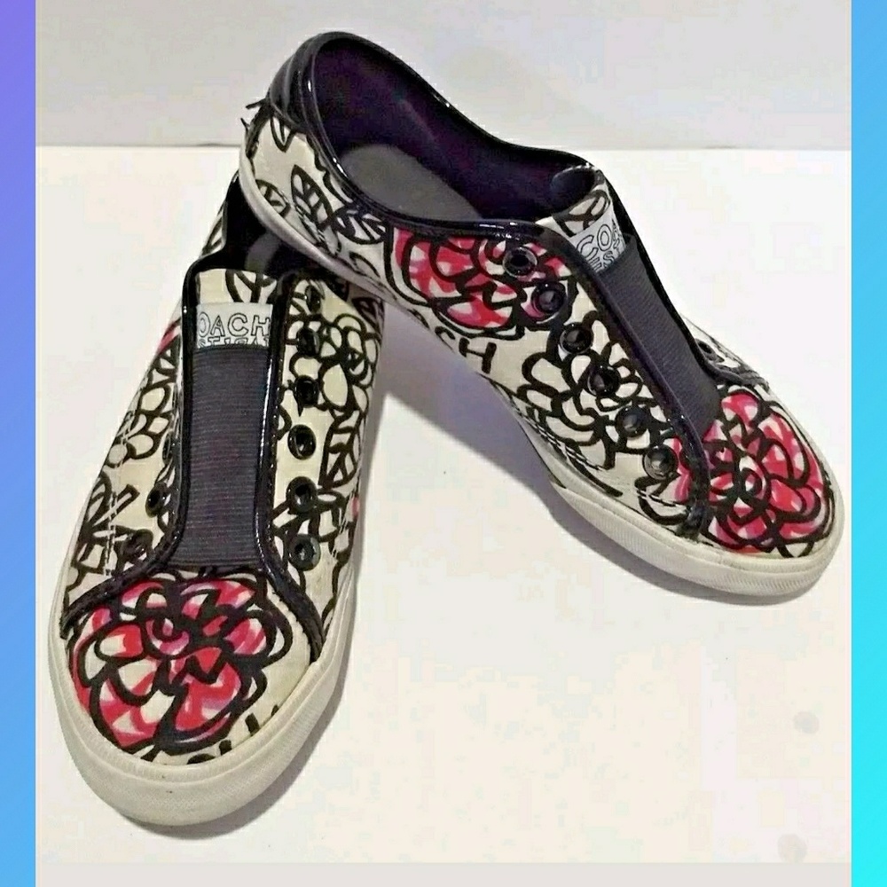 COACH BEV Floral Slip On Sneakers, 5.5 B